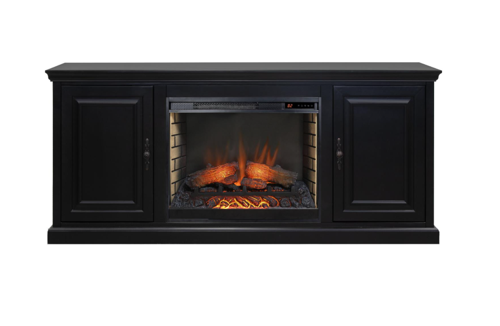 Kensington 72" Fireplace Console - Black