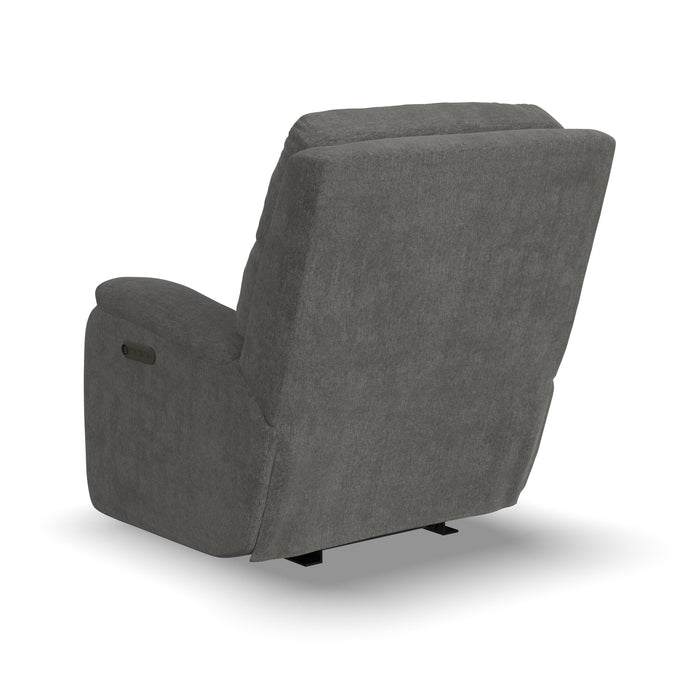 Penn - Power Rocking Recliner With Power Headrest & Lumbar - Dark Gray