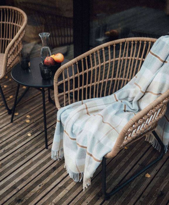 Folk Wheat Throw Blanket