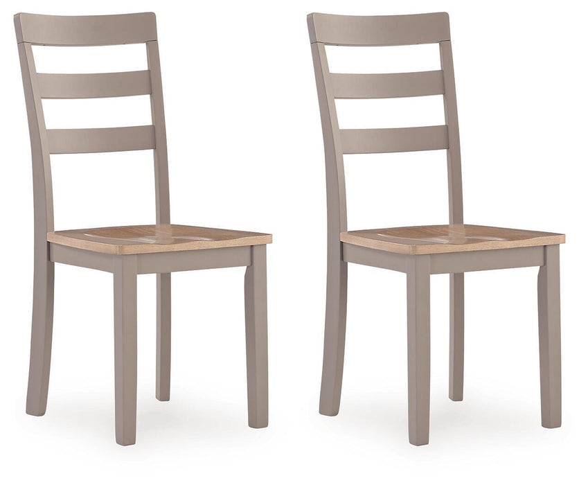 Harperfeld - Dining Room Side Chair (Set of 2) - Natural / Gray