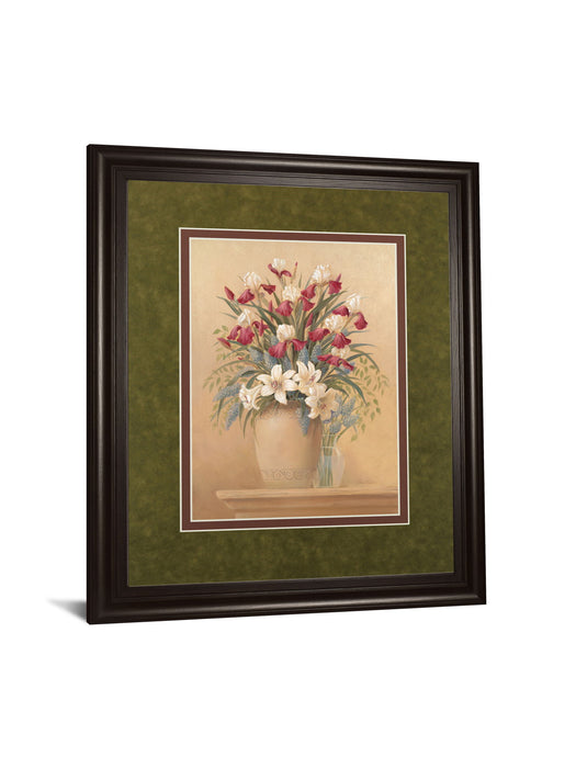 Classic Petal Il By Gloria Eriksen - Framed Print Wall Art - Beige
