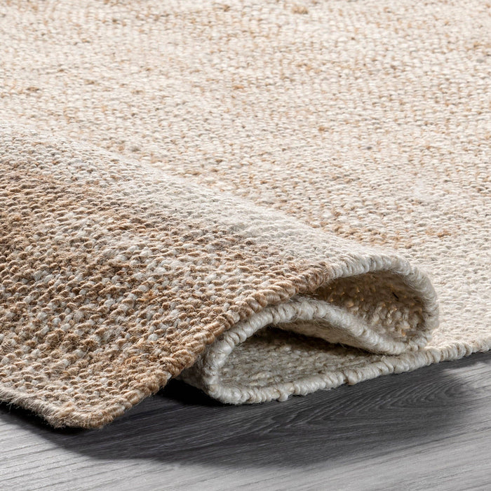 Fletcher Casual Jute Middle Tassel Area Rug: Natural / Rectangle / 5' x 8'