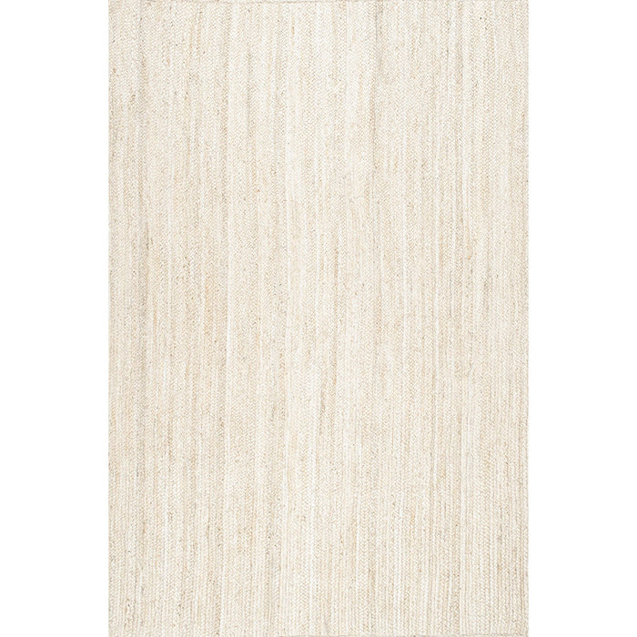 Rigo Hand Woven Farmhouse Jute Area Rug: Natural / Rectangle / 8' X 10'