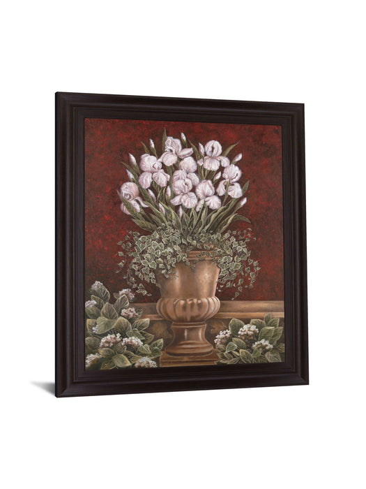 Crimson Iris Bouquet - 28" x 34" Framed Wall Art