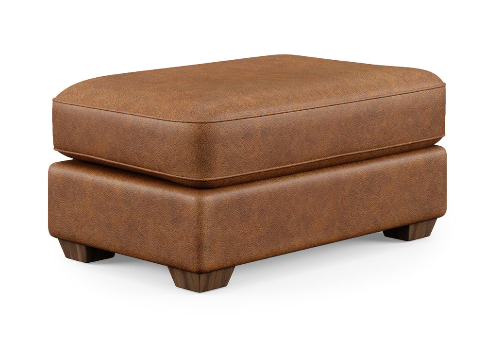 Thornton - Cocktail Ottoman - Light Brown