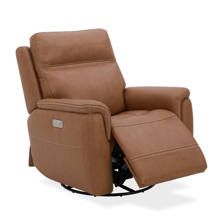 Sawyer - Swivel Glider With Power Headrest, Lumbar, Heat & Massage
