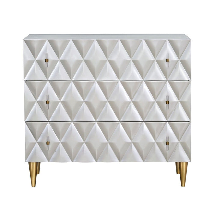 Anson - Console Cabinet - Metallic Silver Champagne