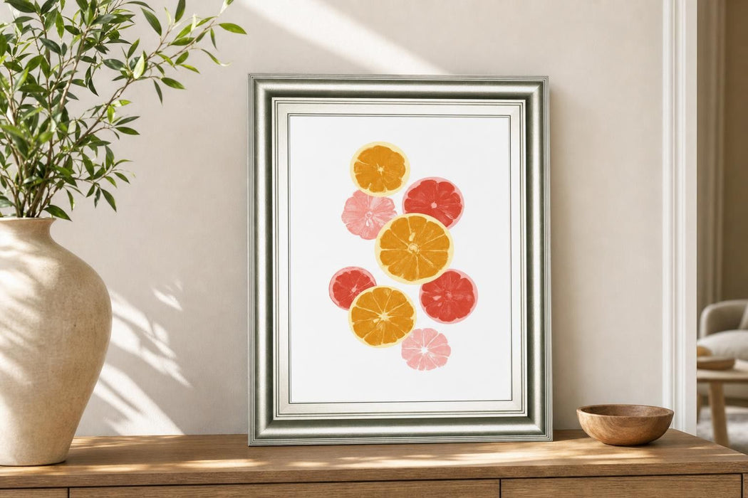 22x26 Festive Fruit I By Emma Caroline - Orange