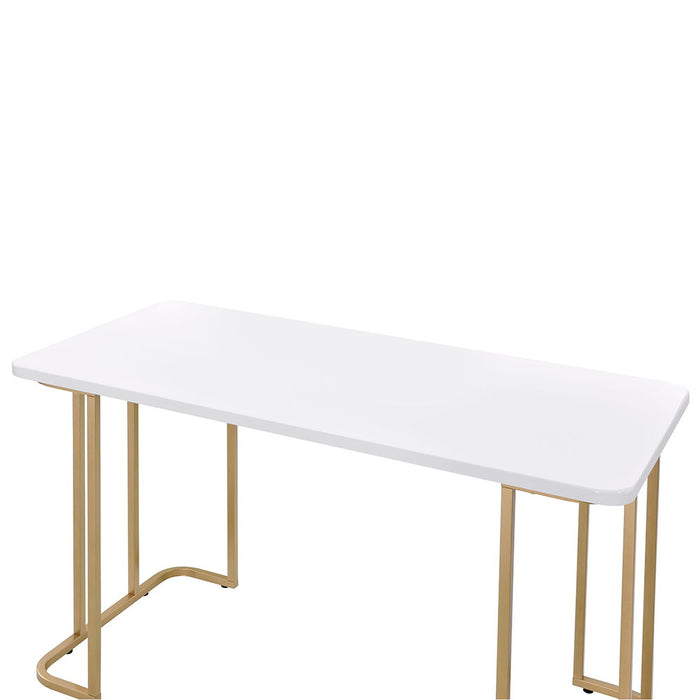 Estie - Writing Desk Same Ac00902) - White & Gold