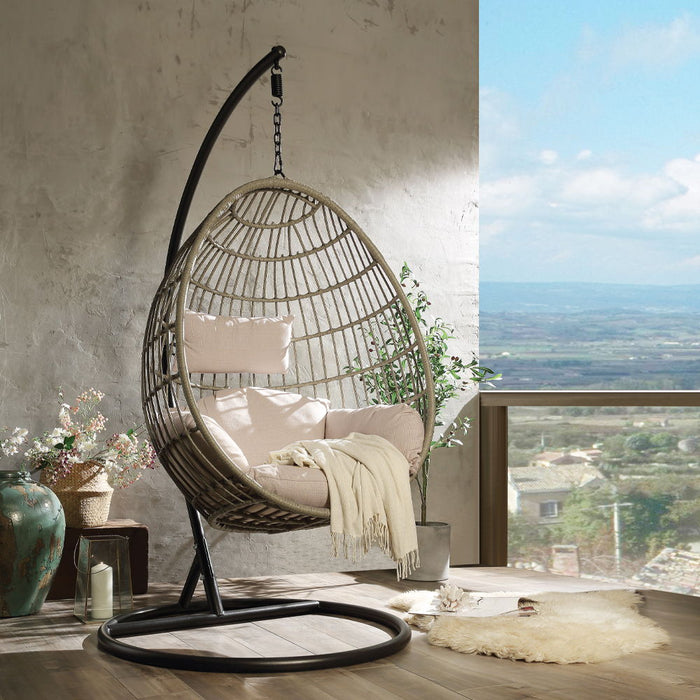 Vasant - Hanging Chair - Fabric & Wicker