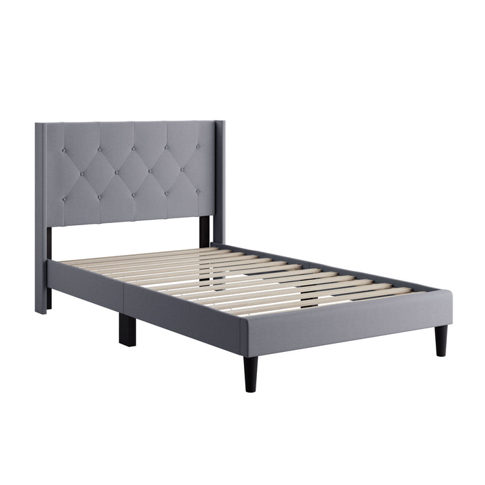 Drake - Queen Platform Bed - Stone