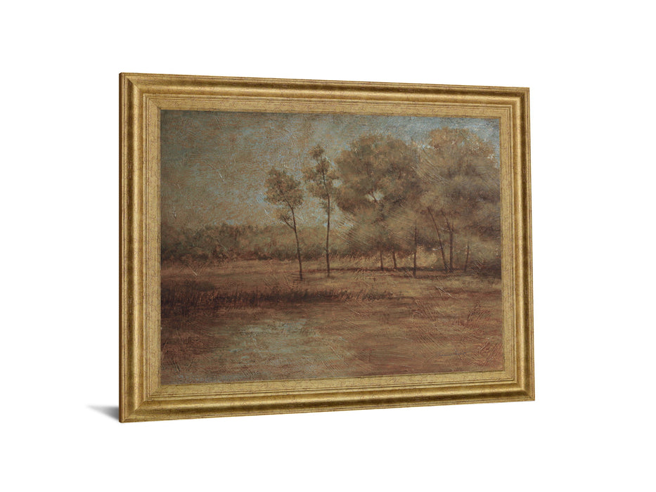Amber Grove Stillness - 28" x 34" Framed Wall Art - Dark Brown