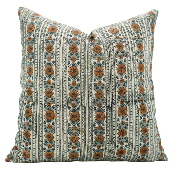 Home Decor Linen Blend Cushion Cover - Rakhi Flower: Linen Blend / One Side / 18X18