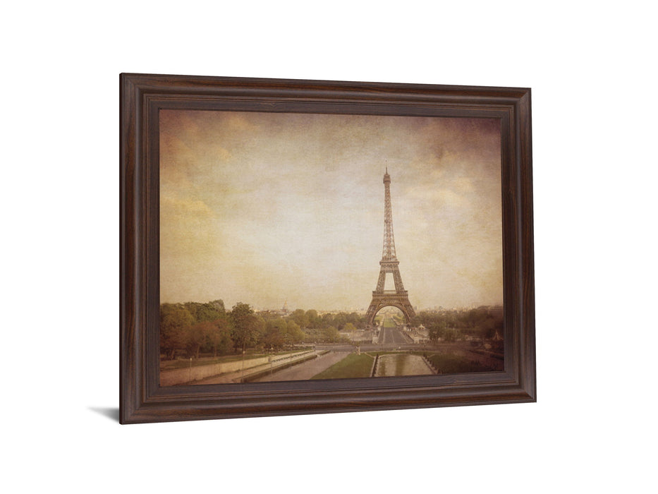 Sepia Eiffel View - 28" x 34" Framed Wall Art