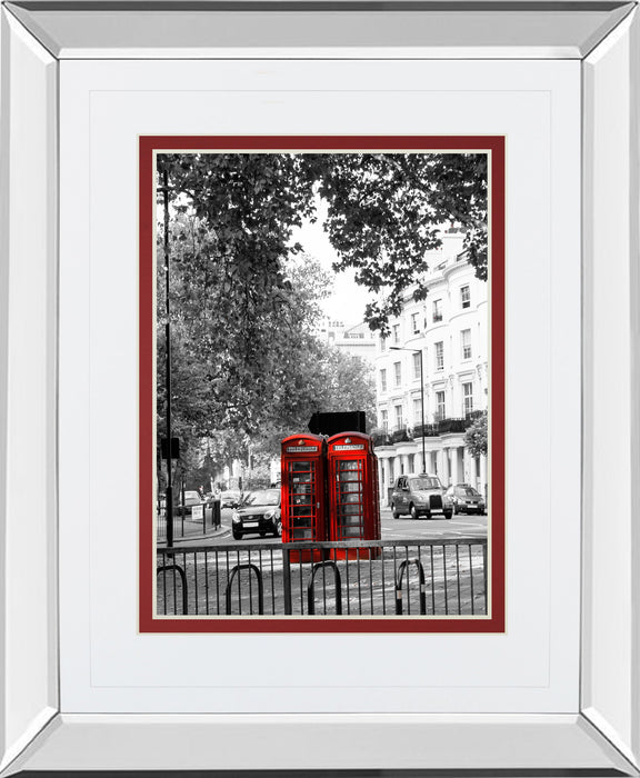 Telephone By Emily Navas - Mirror Framed Print Wall Art - Dark Gray