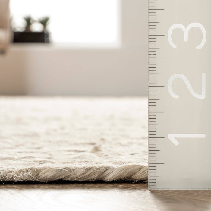 Rigo Hand Woven Farmhouse Jute Area Rug: Natural / Rectangle / 8' X 10'