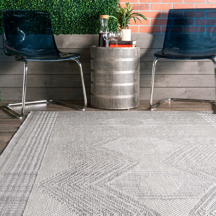 Ranya Tribal Indoor/Outdoor Area Rug: Light Brown / Runner / 2' x 8'