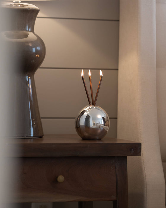 Neva Vase, Silver Metallic Candle Holder [x6 Vases]