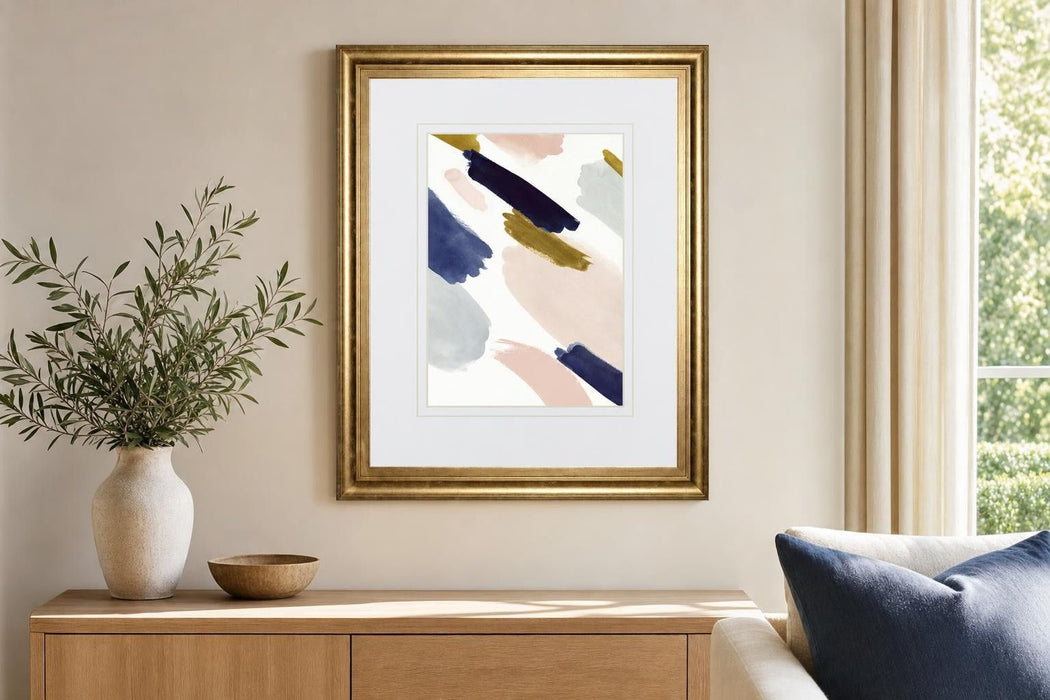 34x40 Brushmarks II By Victoria Borges - Beige