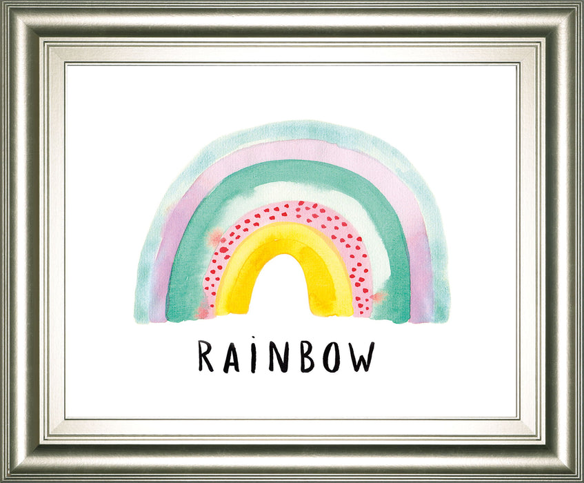 Rainbow Joy By Joelle Wehkamp - Framed Print Wall Art - White