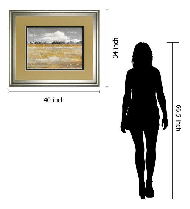 Meadow Shimmer Il By Nan - Framed Print Wall Art - Light Brown