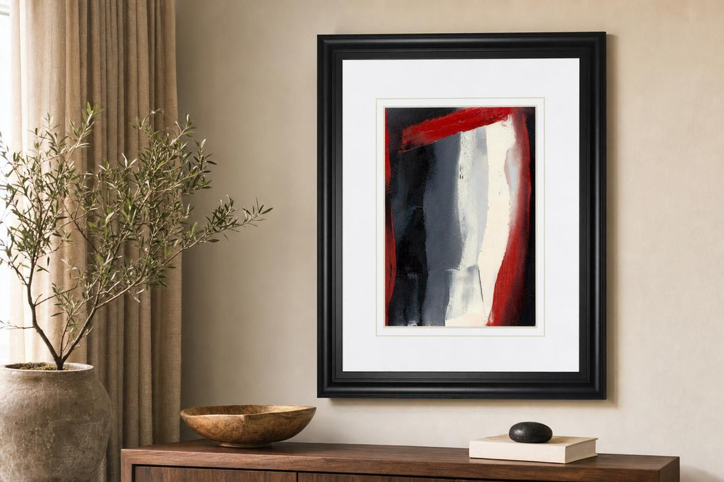 34x40 Red Streak II By Sharon Gordon - Dark Gray