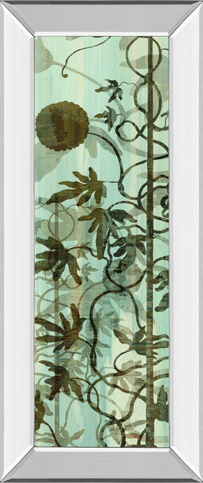 Climbers IV By James Burghardt - Mirror Framed Print Wall Art - Green
