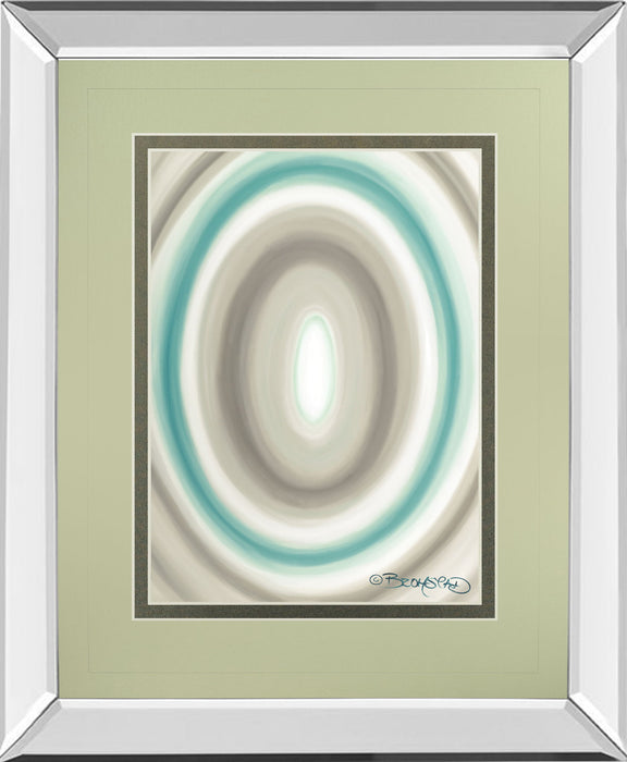 Concentric Ovals #1 By David Bromstad - Mirror Framed Print Wall Art - Beige