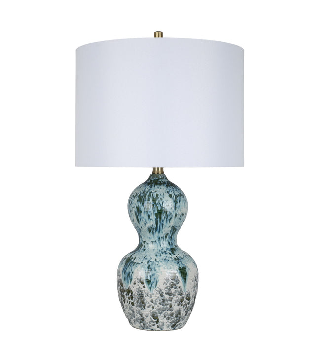 Oceanic Drift Ceramic Table Lamp (Set of 2) - Blue Drip Reactive Glaze