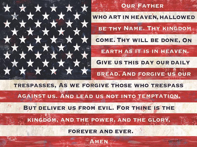 Our Father Flag By Annie Lapoint (Small) - Red