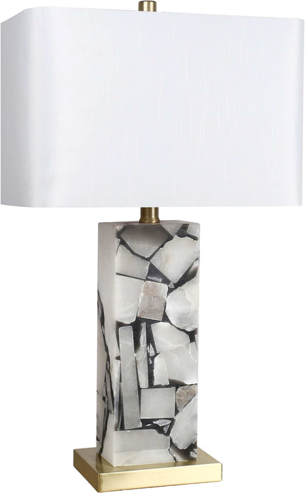"Alabaster Mosaic" Alabaster Table Lamp (Set of 2) - Alabaster / Soft Gold
