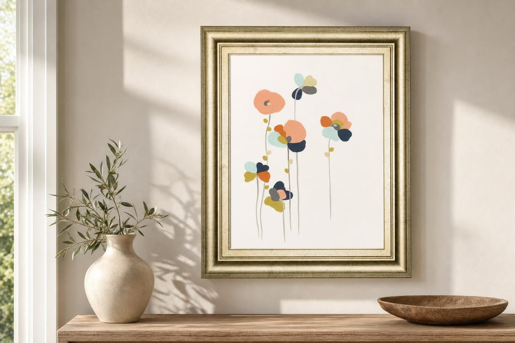 22x26 Modular Bouquet I By June Erica Vess - White