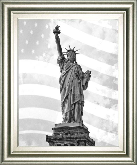 Liberty Flag By Roffman, R. - Framed Print Wall Art - Gray