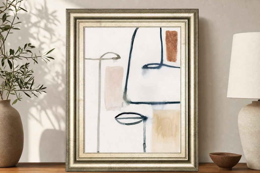 22x26 Masque II By Victoria Barnes - White