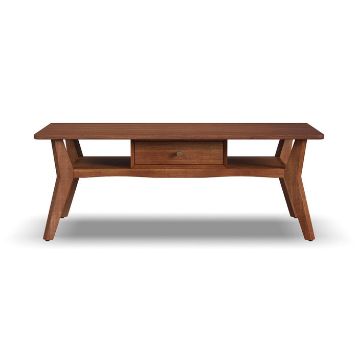 Ludwig - Occasional Rectangular Coffee Table With Drawer - Dark Brown