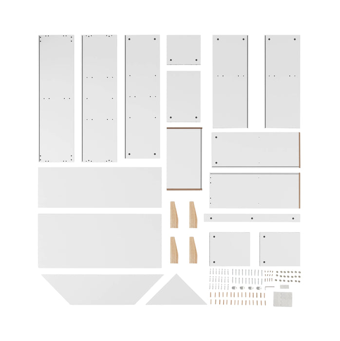 Steiner White Dollhouse Kids Bookshelf with Beech Legs