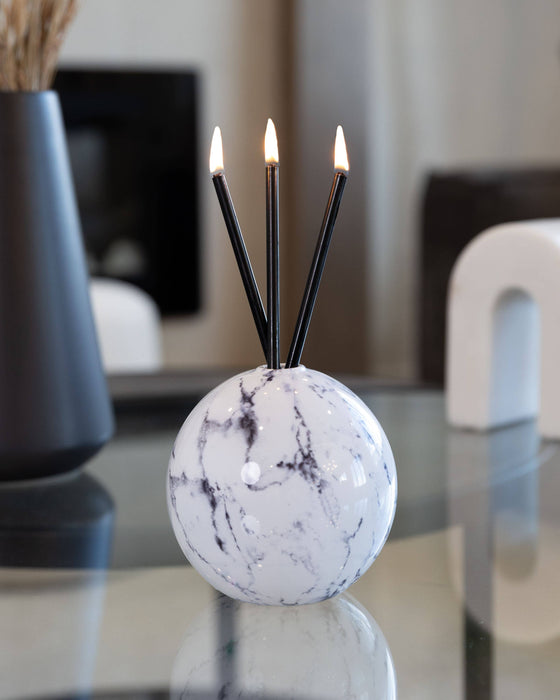 Neva Vase, White Marble Candle Holder [x6 Vases]
