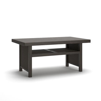 Mesa Valley - Rectangular Multi-Use Table With Umbrella Option - Dark Brown
