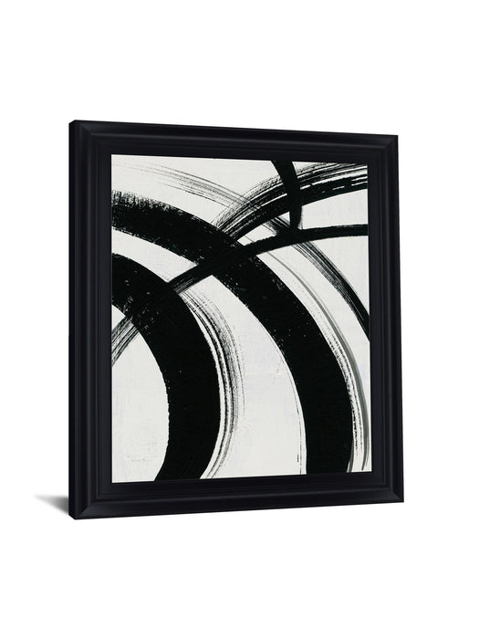 Ebony Arc - 28" x 34" Framed Wall Art - Dark Gray