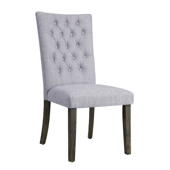 Merel - Side Chair Set of 2) - Gray Linen & Gray Oak