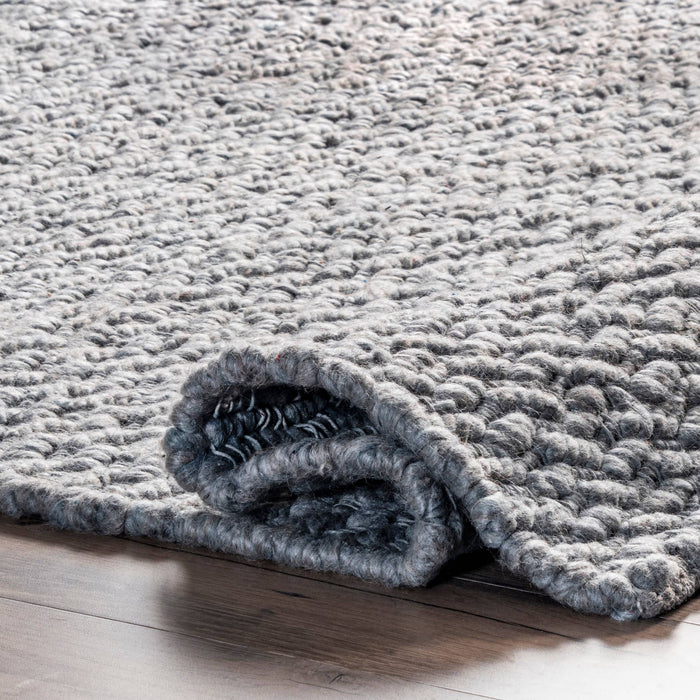 Glendora Hand Woven Chevron Area Rug: Ivory / Rectangle / 5' x 8'