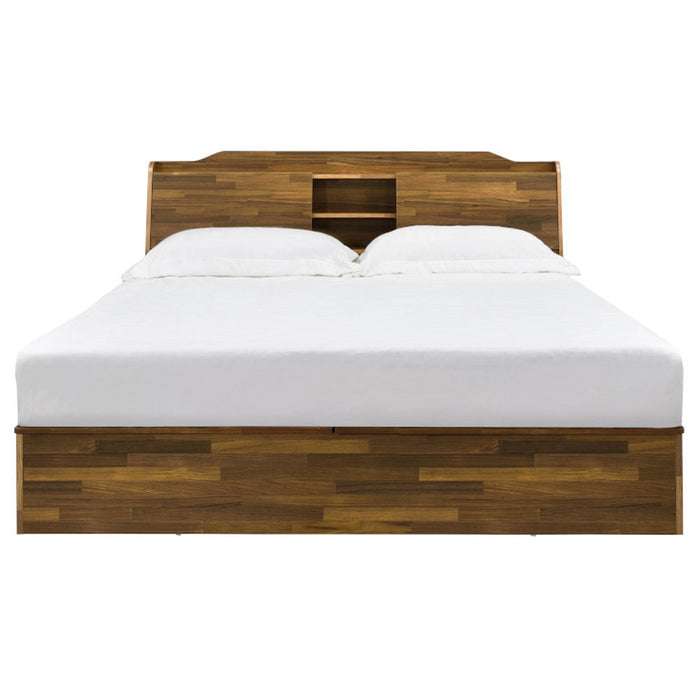Hestia - Queen Bed With Storage - Walnut