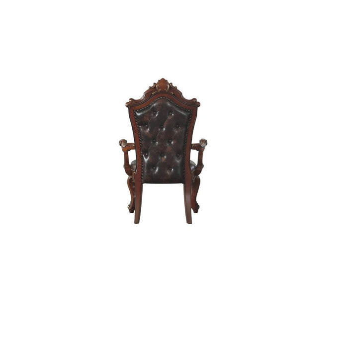 Picardy - Arm Chair Set of 2) - Synthetic Leather & Honey Oak