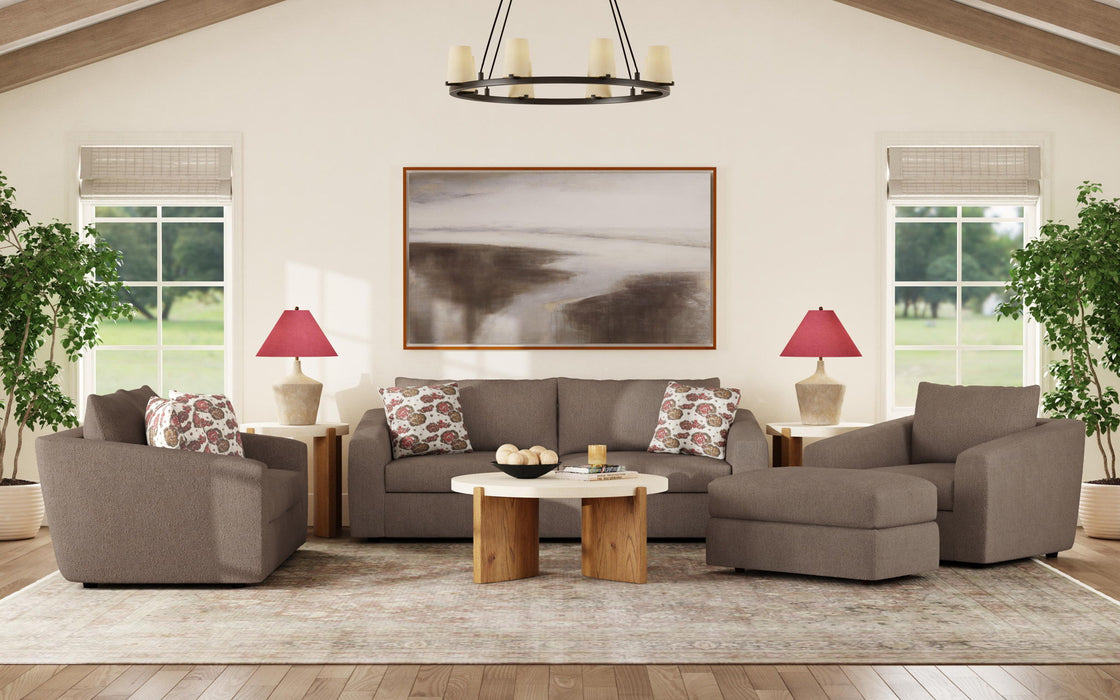 Chevy - Fabric Ottoman Pouf - Brown