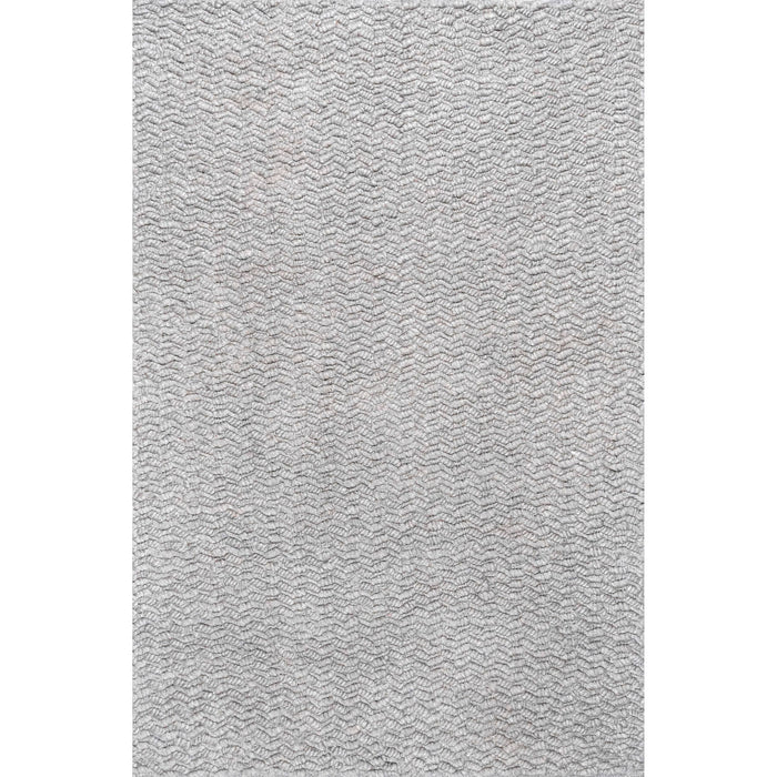 Glendora Hand Woven Chevron Area Rug: Ivory / Rectangle / 5' x 8'