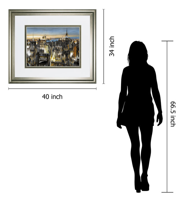 Big City By Alan Lambert - Framed Print Wall Art - Gray