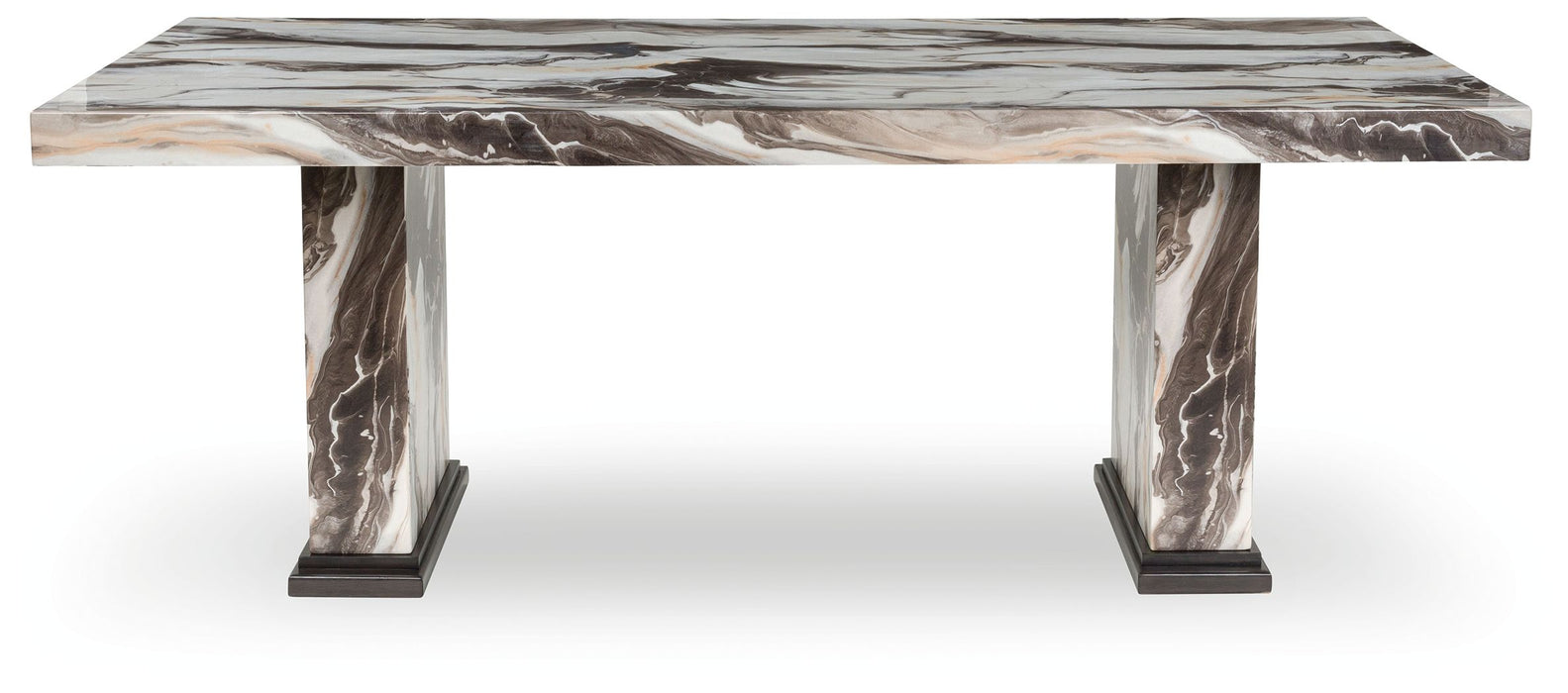 Jeshina - Dining Table - Dark Brown / Beige