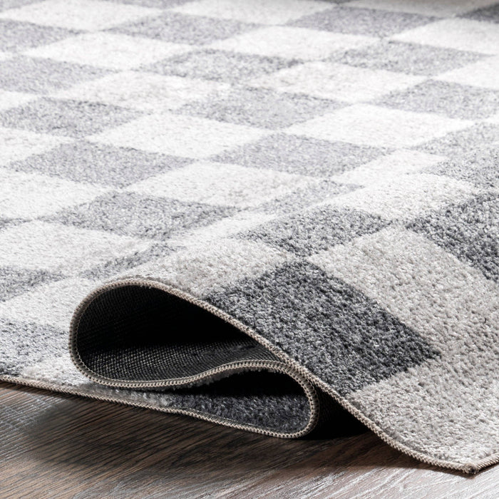 Naya Checkered Machine Washable Area Rug: Beige / Rectangle / 7' 10" x 10'