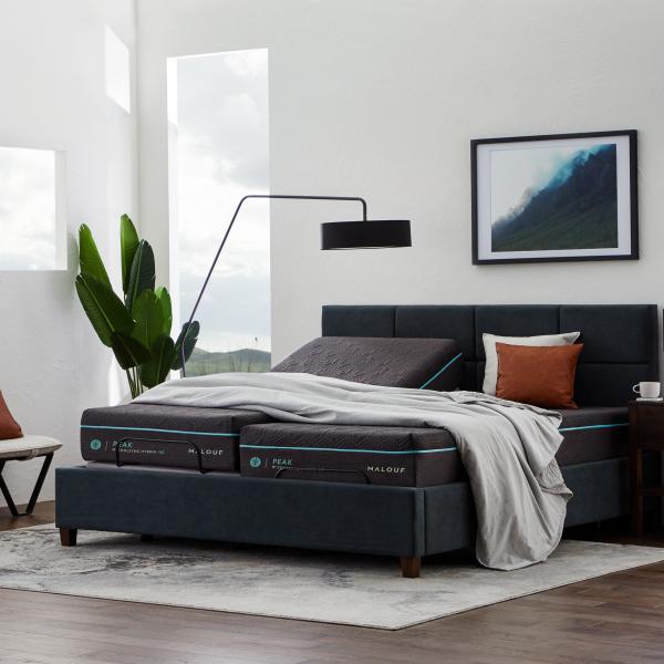 Peak - California King CoolSync Hybrid Mattress + HyperChill Cover - Black