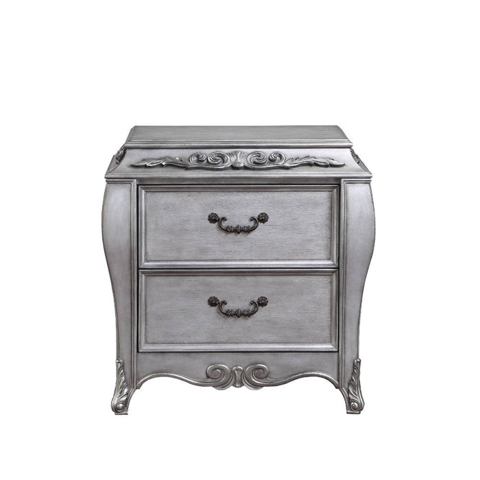 Leonora - Nightstand - Vintage Platinum